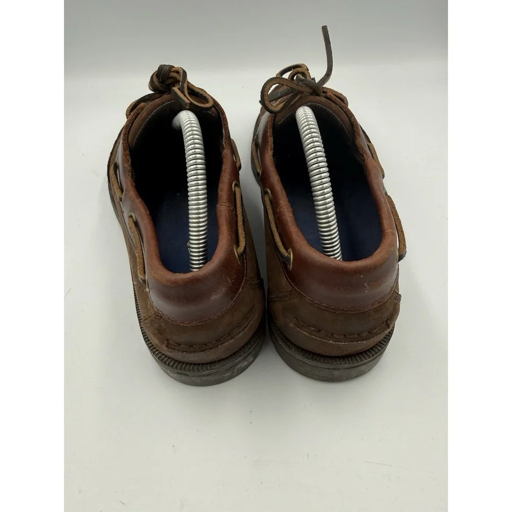 Rockport Brown Leather Boat Shoe Men's Size 9.5M Lace Up Casual Shoe (APM7138D)